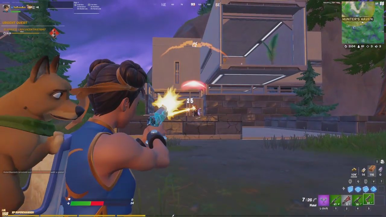 Fortnite Season 5 Week 13 Damage opponents at Hunter's Haven, The Orchard, and Retail Row
