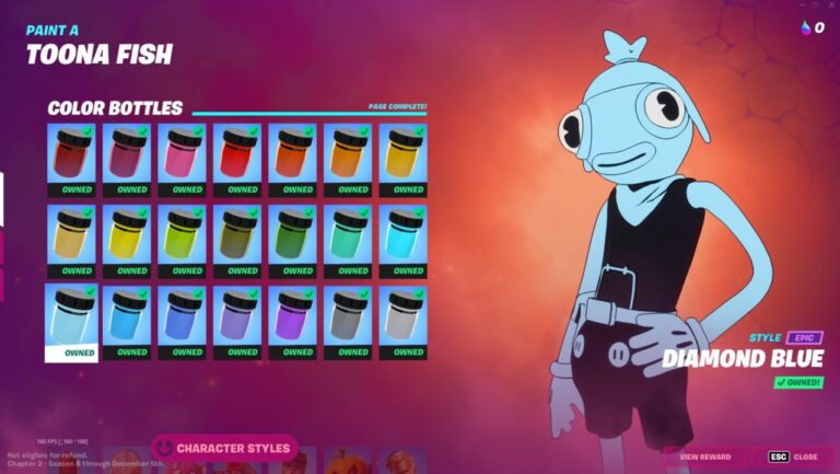 Fortnite Toona Fish: Where to find Diamond Blue color bottles