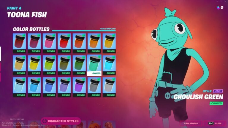 Fortnite Toona Fish: Where to find Ghoulish Green color bottles