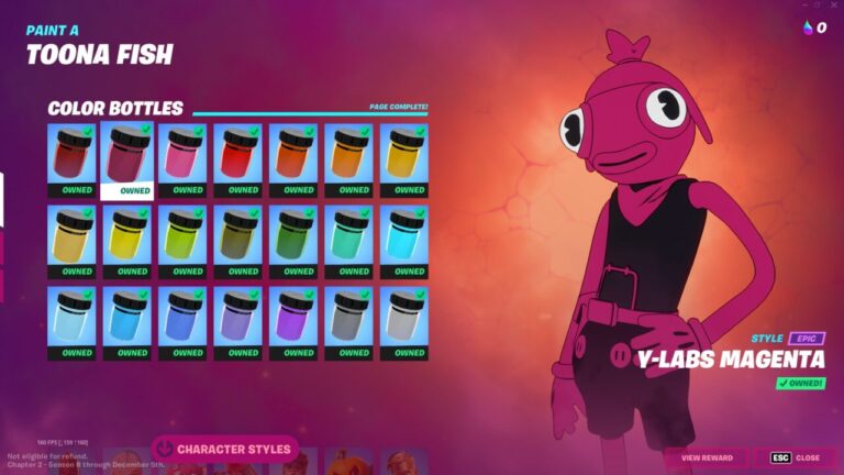 Fortnite Toona Fish: Where to find Y-Labs Magneta color bottles