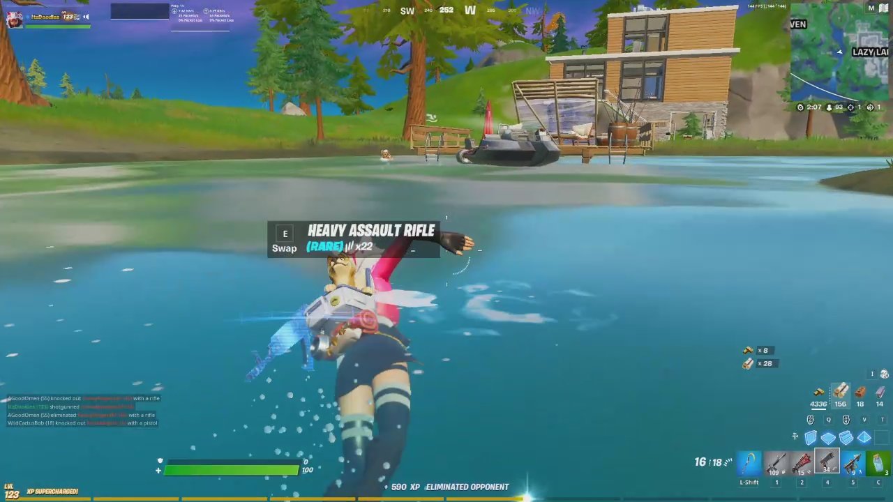 Fortnite Go For A Swim In Lazy Lake In Game