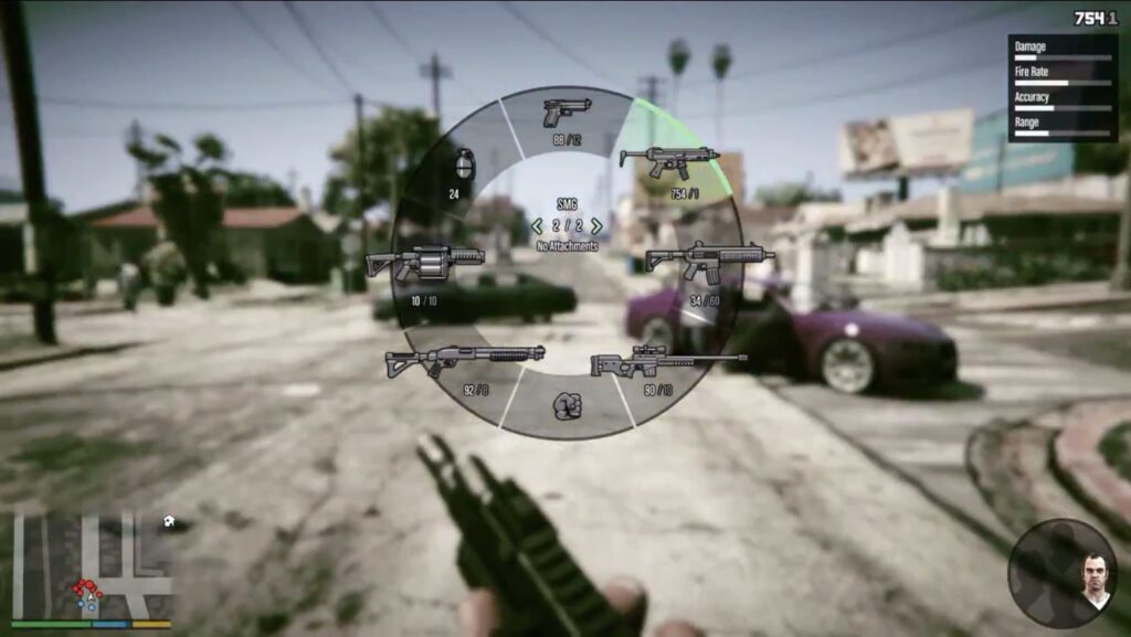 GTA Swap Weapons PC Weapon Wheel First Person