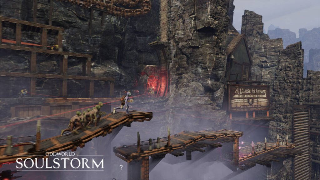 Oddworld Soulstorm DualSense Cliffside Level Official Art
