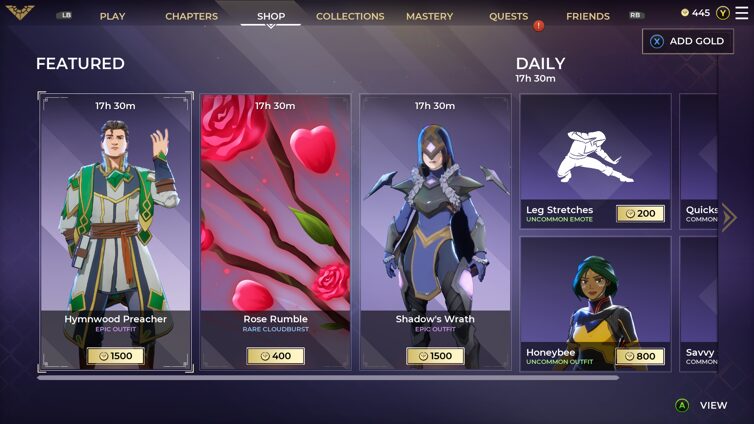 Spellbreak Everything You Need To Know The Shop Gold Outfit Emote