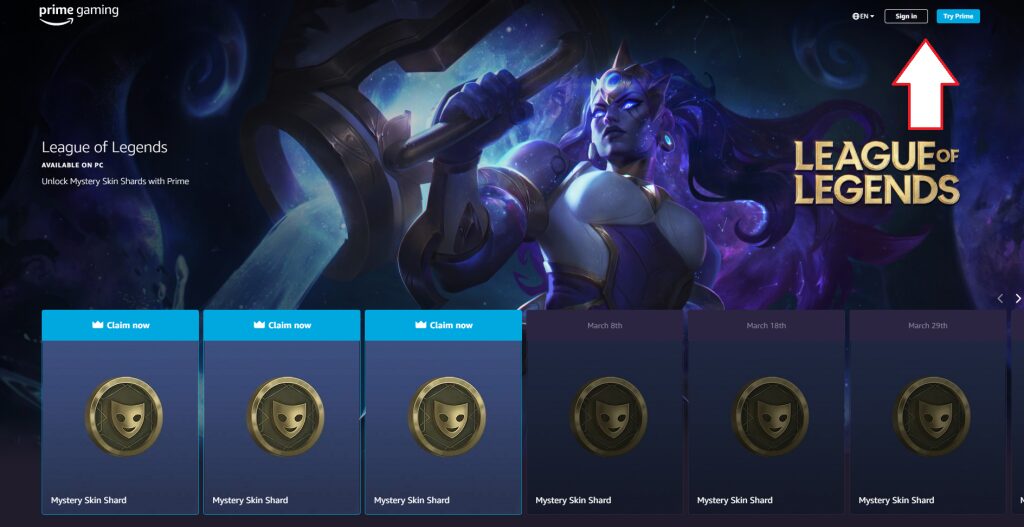 Free League of Legends Skin Released - Twitch Prime Loot - EGL