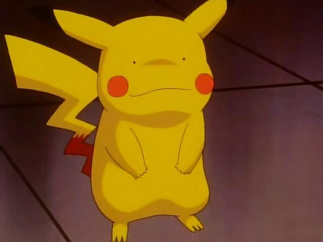 Pokemon Anime Ditto mimicking Pikachu
