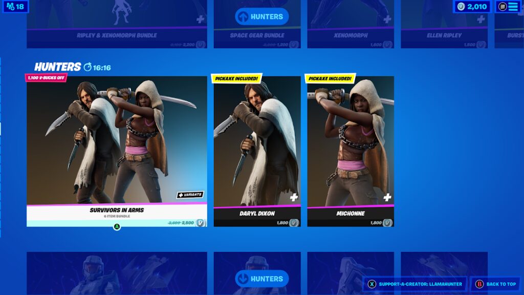 Fortnite Collaborations The Walking Dead Michonne Daryl