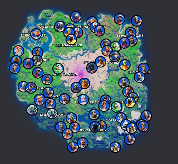 Fortnite Season 5 Week 15 NPC Map