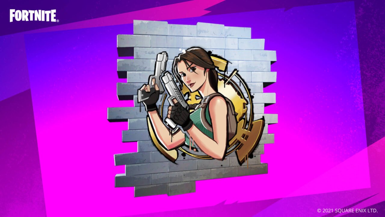 Fortnite Tomb Raider Lara Croft Spray Key Art