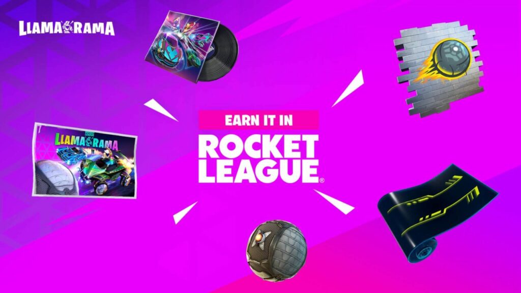 Fortnite X Rocket League Llama Rama Rewards 2021