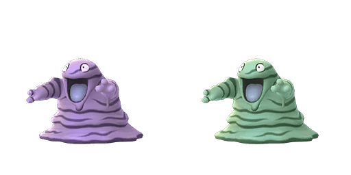 Comparison between shiny and normal Grimer