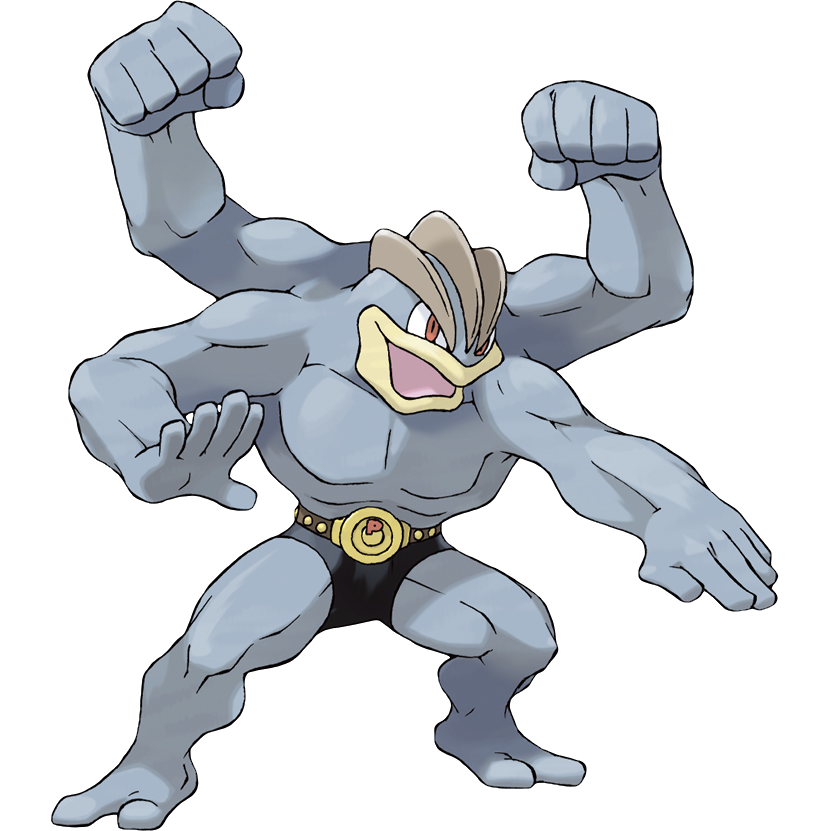 The Pokemon Machamp as a simple cut out image
