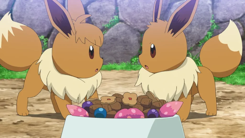 Eevee gender differences in the Pokemon anime