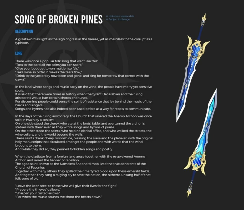 Genshin Song of Broken Pines