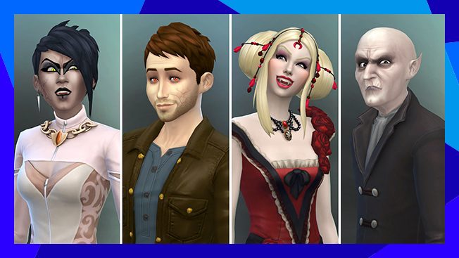 Sims 4 Vampire Cheats Key Art Characters