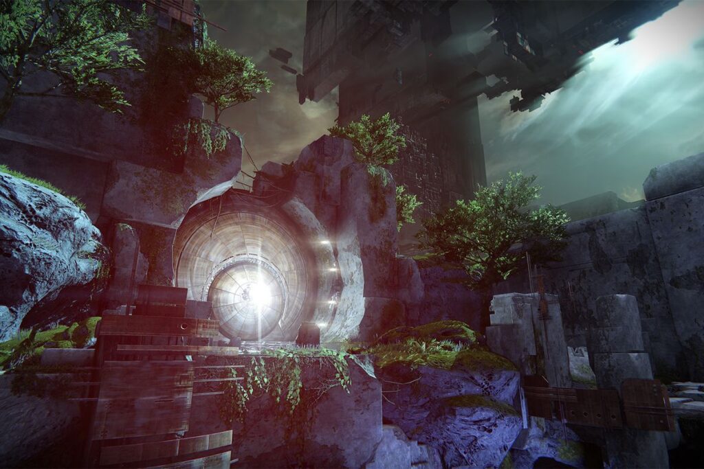 The entrance to the Vault of Glass in Destiny. 
