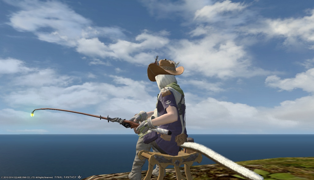 Fishing in Final Fantasy XIV.