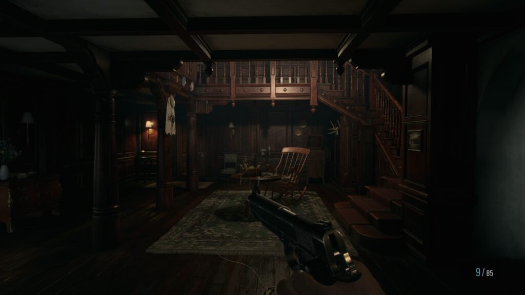 The entrance of House Beneviento in Resident Evil: Village. 