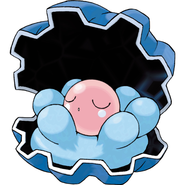 A simple image of the Pokemon Clamperl
