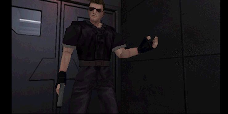 Albert Wesker revealing himself to the player as the true antagonist of Resident Evil: Director's Cut. 