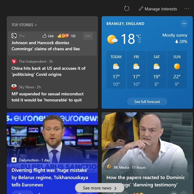 Windows 10 News Feed: How to disable MSN News and Interests