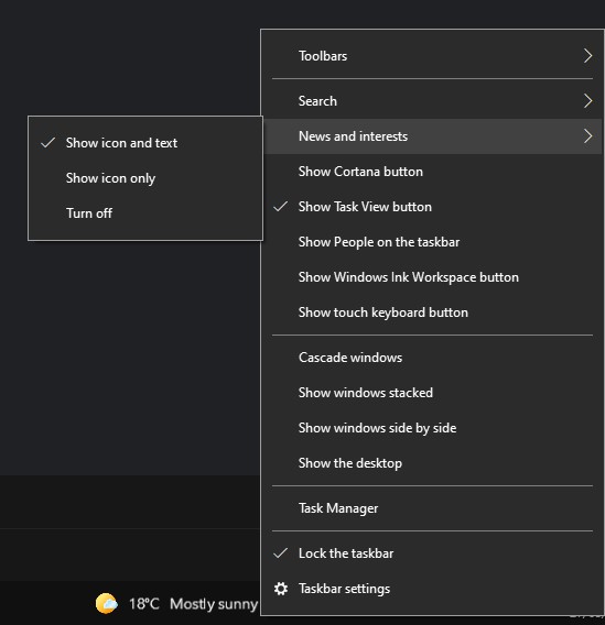 How to disable the new Windows 10 News Feed