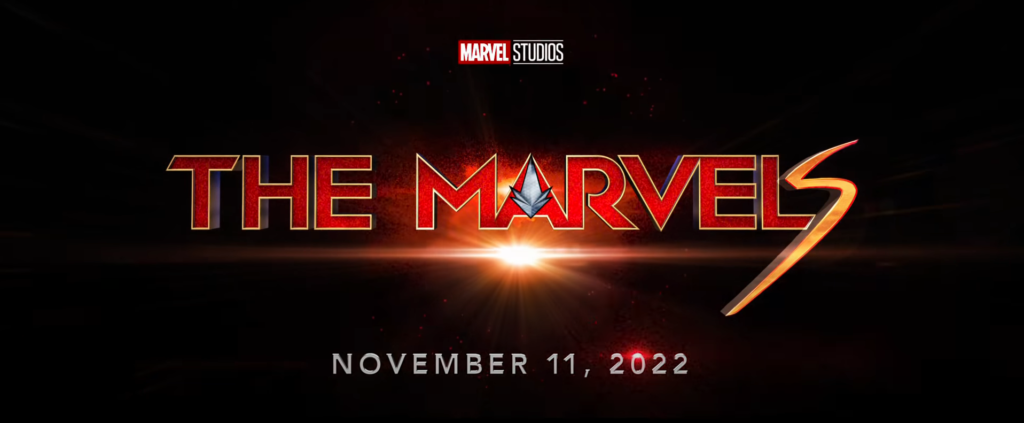 The Marvels 2022 title card. The eighth MCU Phase 4 movie.