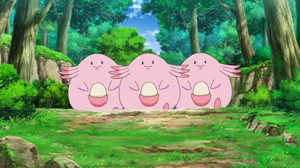 A group of Chansey in the Pokemon Anime