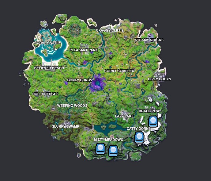 Fortnite Chapter 2 Season 7 Week 3 Place Alien Light Communicaiton Device On Mountain Tops Location Map