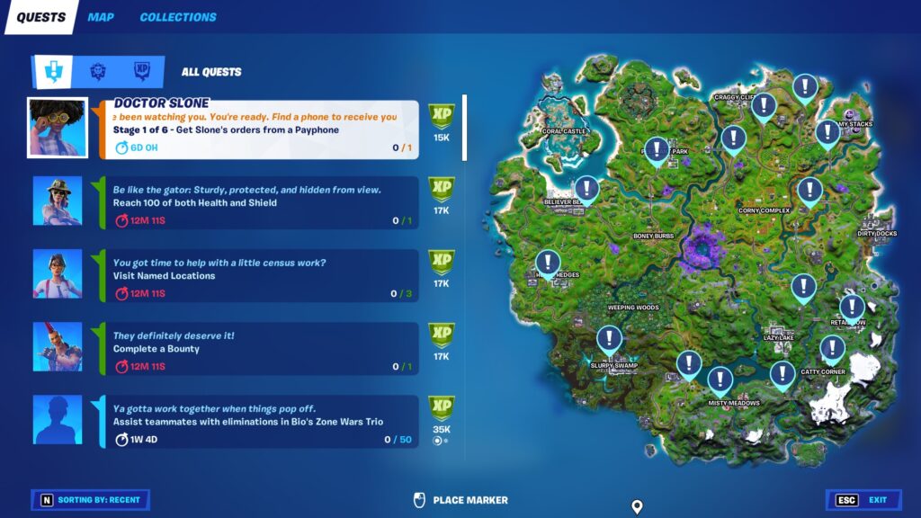 Fortnite Chapter 2 Season 7 Week 3 Slone Orders From A Payphone Map