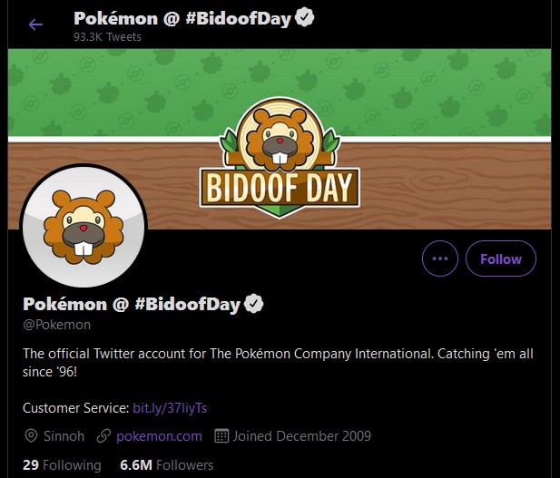 Bidoof Day Pokemon Twitter
