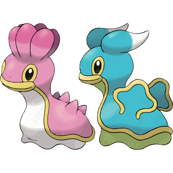 Both versions of the Pokemon Shellos