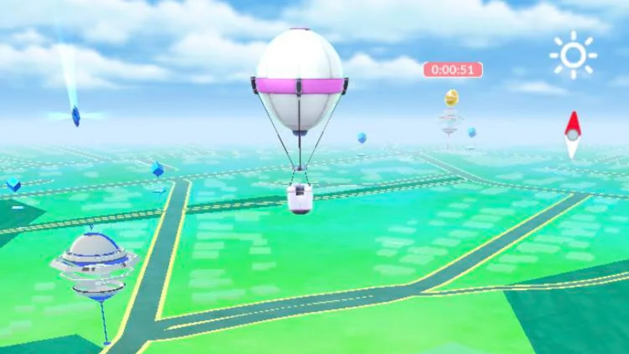 Sponsored gift balloon in Pokemon Go