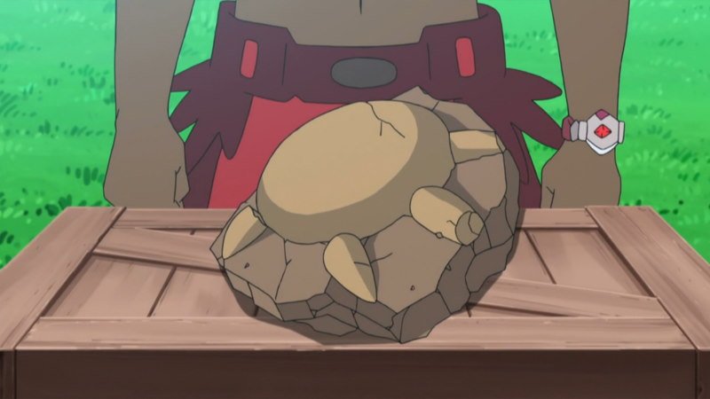The Skull fossil in the Pokemon Anime