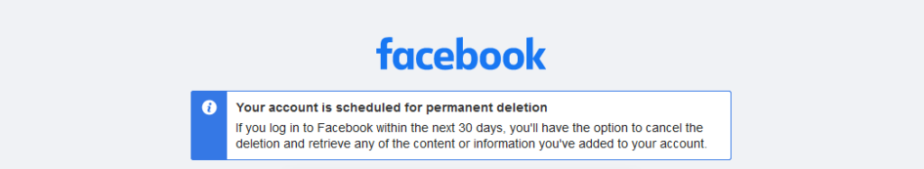 Facebook deleted