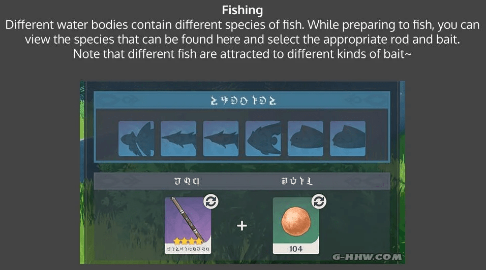 genshin impact fishing fishes