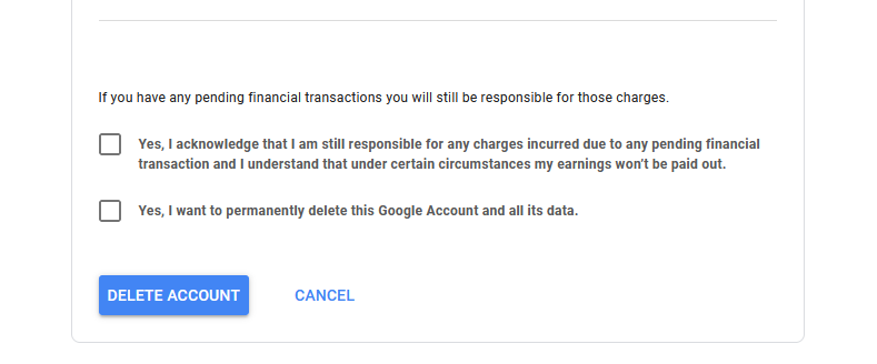 account confirmation