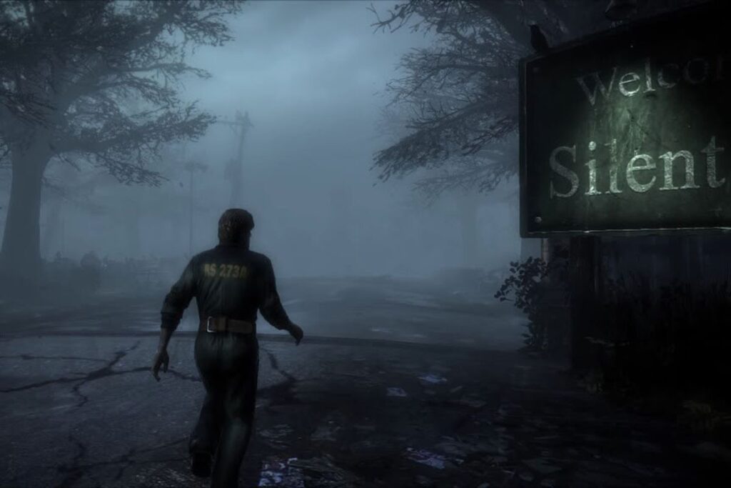 Murphy Pendleton entering Silent Hill, from Silent Hill: Downpour, the last title developed by Konami. 