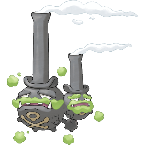 The Galarian variant of the Pokemon Weezing