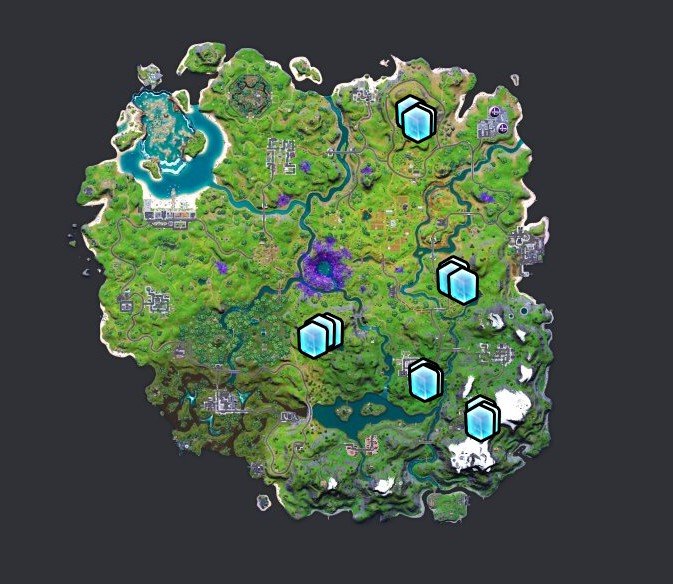 Fortnite Chapter 2 Season 7 Week 8 Plant wiretaps at different key locations Map