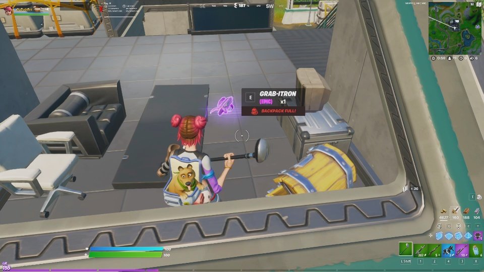 Fortnite Chapter 2 Season 7 Week 9 Launch toilets with a Grab-itron 1