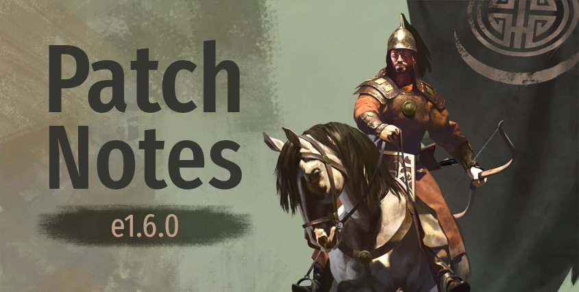 M&B Bannerlord e1.6.0 patch notes banner