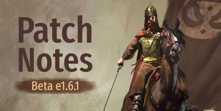 Mount and Blade Bannerlord Beta update e1.6.1 Patch Notes