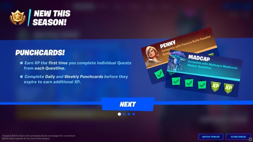Fortnite Chapter 2 Season 8 Punch Card Announcement