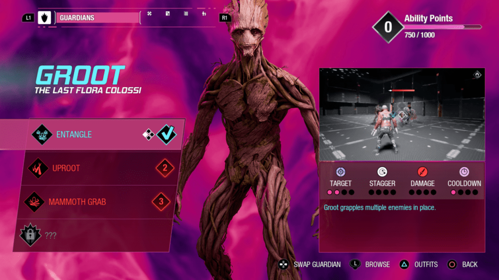 Guardians of the Galaxy: Groot abilities