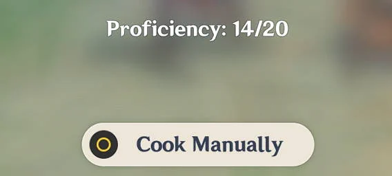 Maxed out cooking Proficiency in Genshin Impact