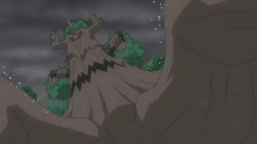 The Pokemon Trevenant in the Pokemon Anime
