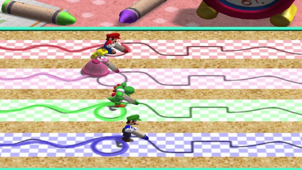 Mario Party 4 Minigame Trace and Race