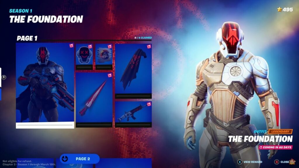 Fortnite Chapter 3 Season 1 Battle Pass The Foundation Page 1