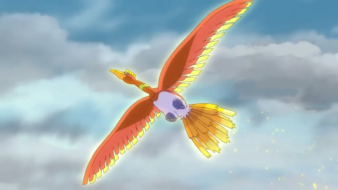 Ho-oh in the Pokemon anime